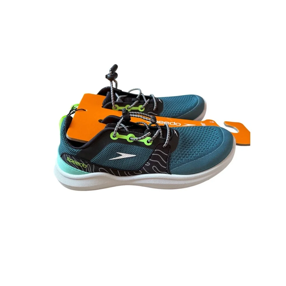 Speedo Boys Aqua Trek Water Shoes Swell Green Junior Size Medium 2-3 NWT